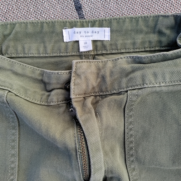 Olive Adjustable Waist Denim Mini Skirt 28 - Picture 8 of 10